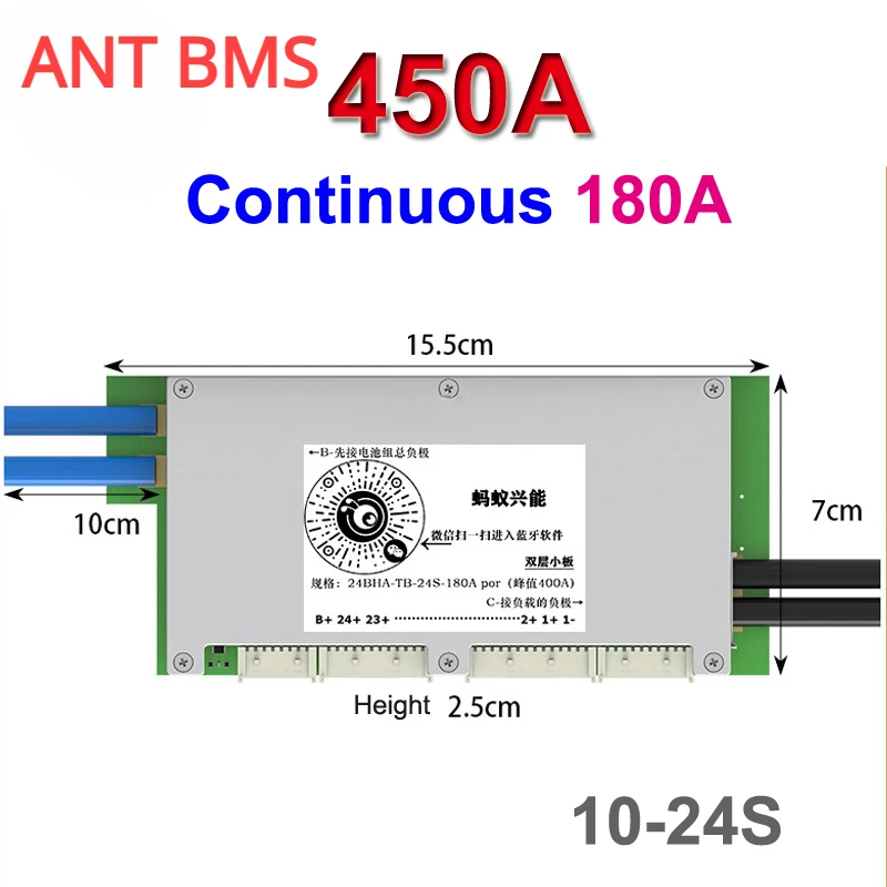 Smart Bms 24S 200A Bluetooth Lifepo4 - Ant Smart BMS Bluetooth-Balancierungs- und Schutzplatine