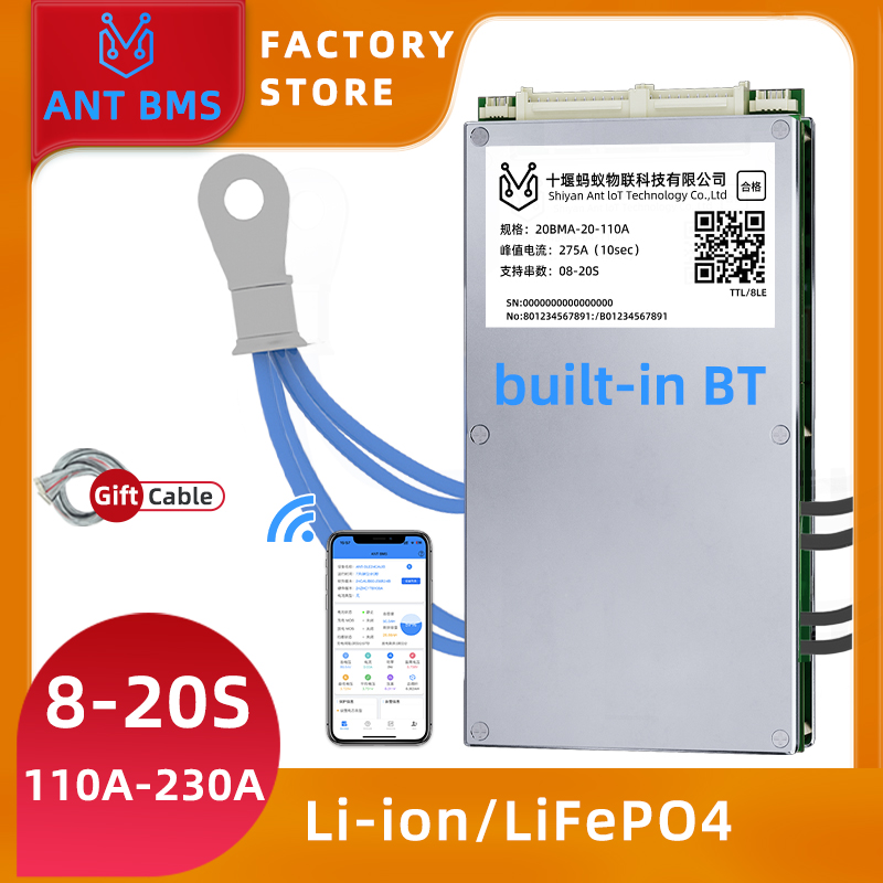 Smart Bms 24S 200A Bluetooth Lifepo4 - ANT Smart Balance BMS 8S-20S mit