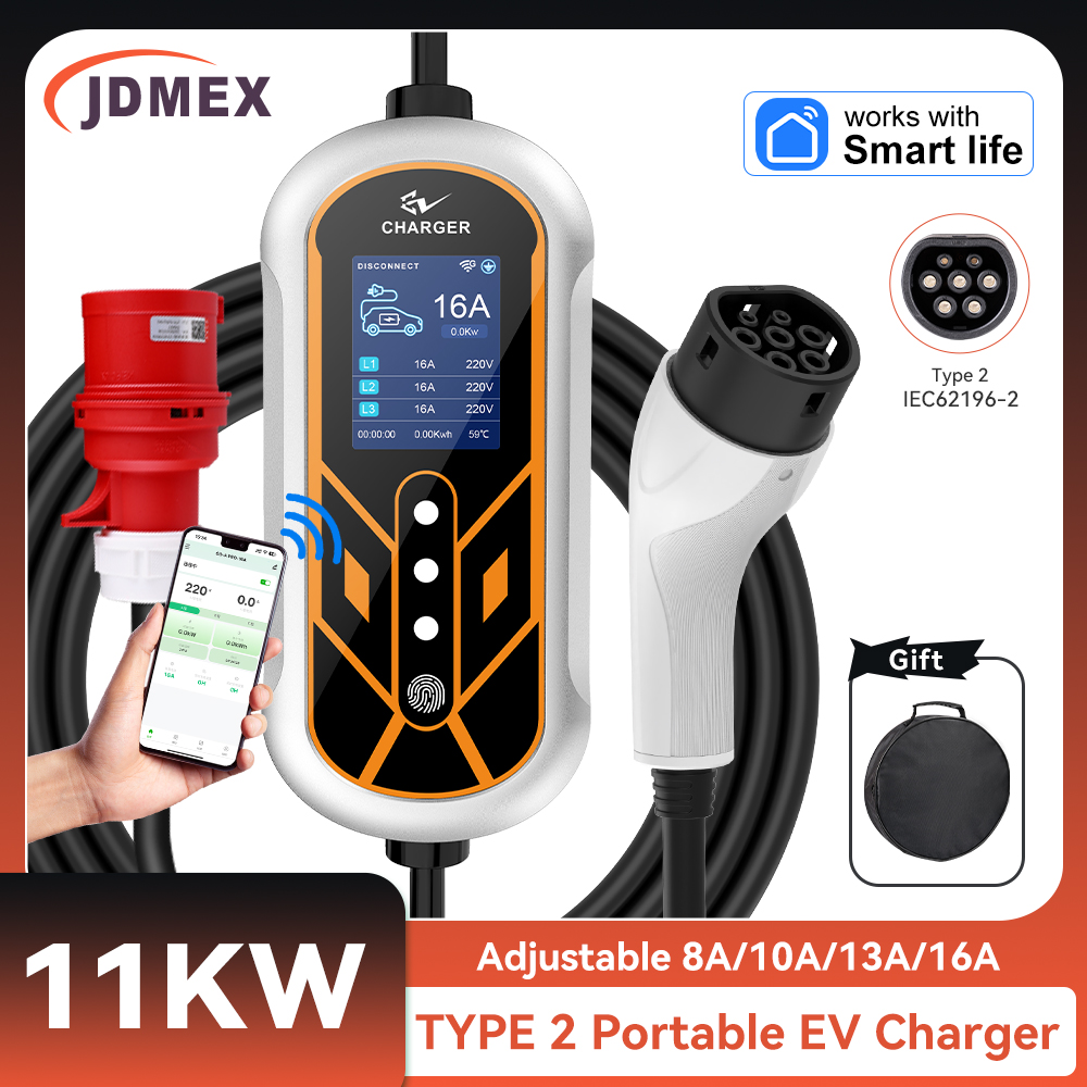 JDMEX 11KW Typ2 EV-Ladegerät,  – Type 2 Portable Ev Charger 11Kw Cee Bewertung und Preis