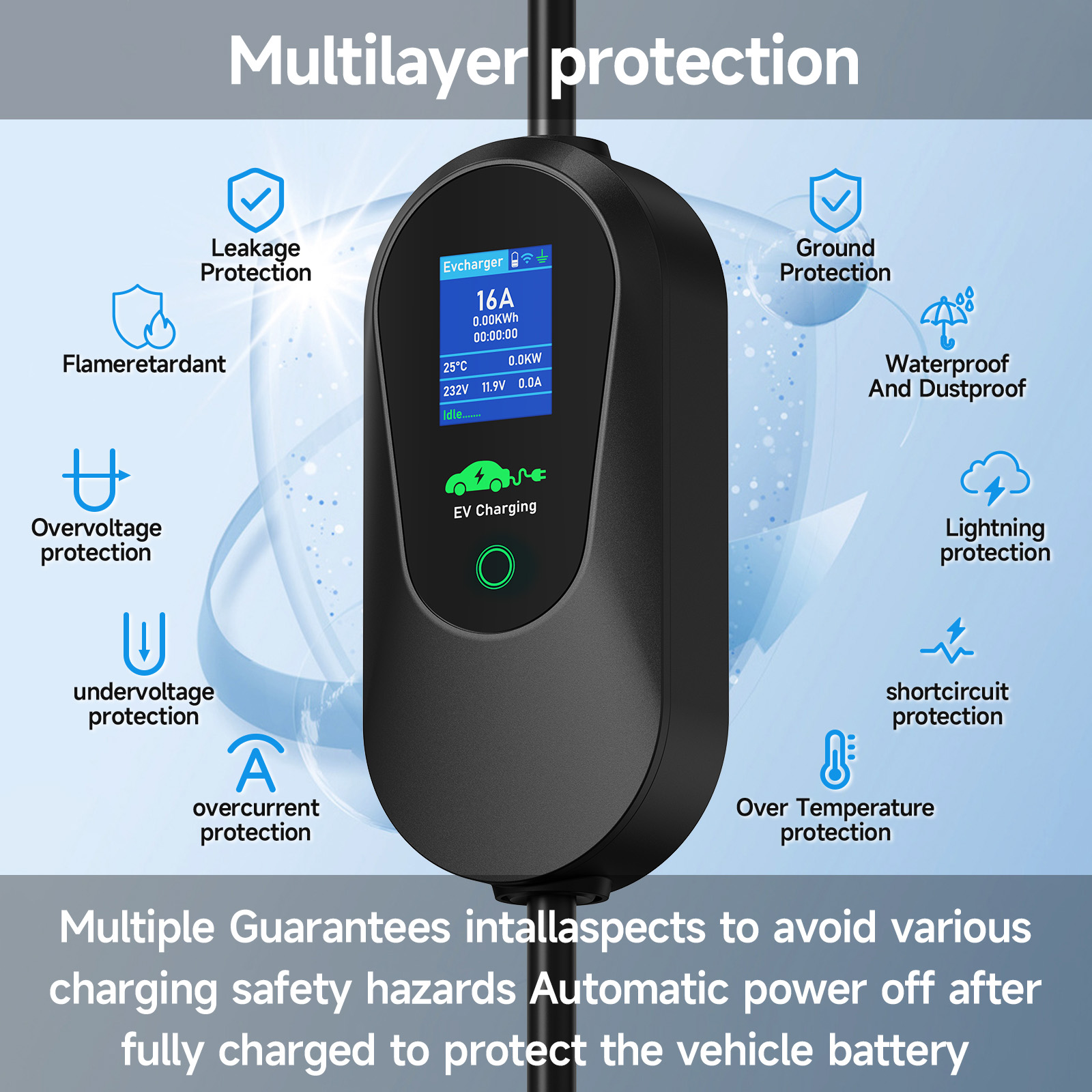 AFYEEV Typ2 Tragbares EV-Ladeg – Type 2 Portable Ev Charger 11Kw Cee Bewertung und Preis