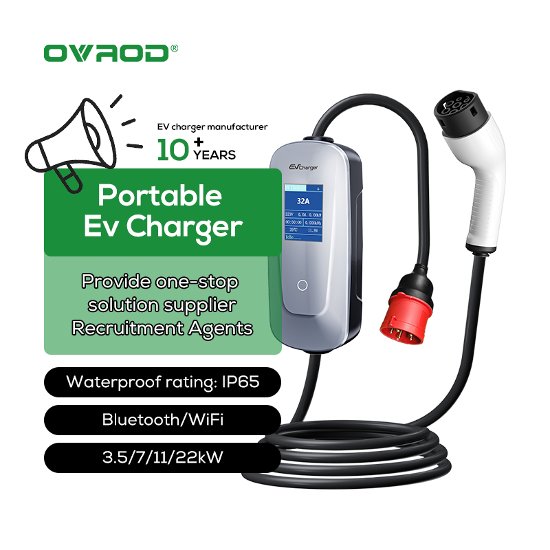 Ovrod Elektroauto 16A Modus 2  – Type 2 Portable Ev Charger 11Kw Cee Bewertung und Preis